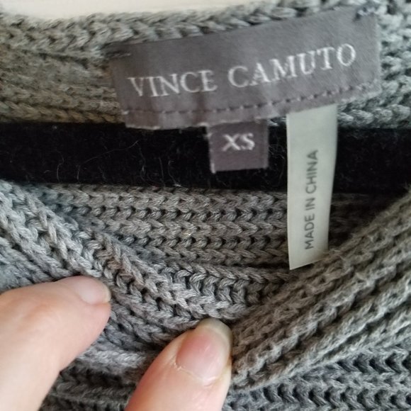 VINCE CAMUTO 100% Cotton Ribbed Pocketed Sweater - Picture 2 of 6